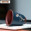 150ml Authentic Yixing Purple Clay Teacup Travel Meditation Cup Handmade Flower And Bird Tea Bowl Master Tea Cup Zisha Tea Set