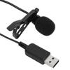 USB Микрофон-клипса для компьютера Всенаправленный Мини-микрофон Конденсаторный для ПК