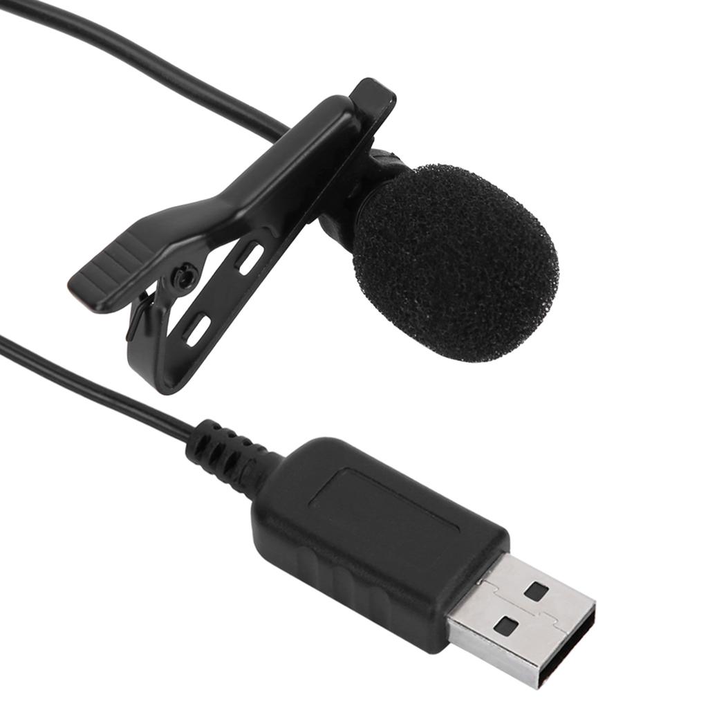 USB Микрофон-клипса для компьютера Всенаправленный Мини-микрофон Конденсаторный для ПК