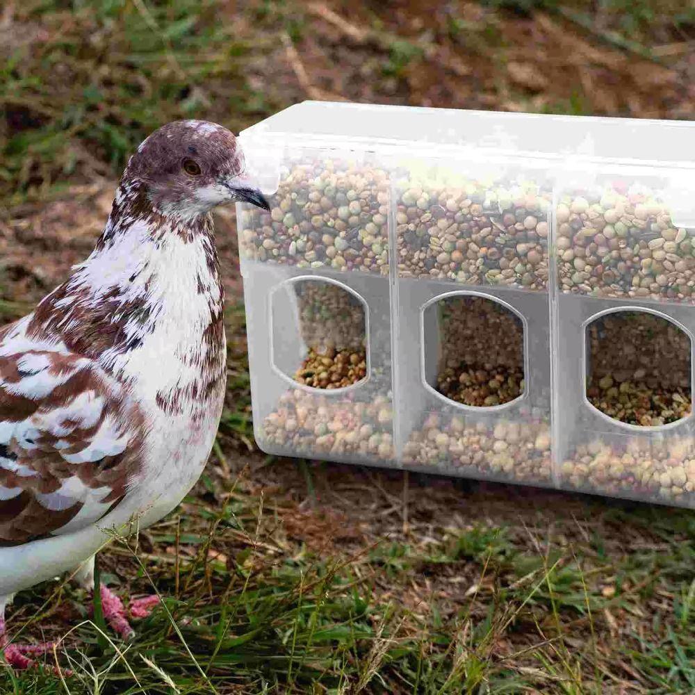 Detachable Pigeon Feeding Box ABS Bird Food Container Bird Automatic Feeder Bird Supplies