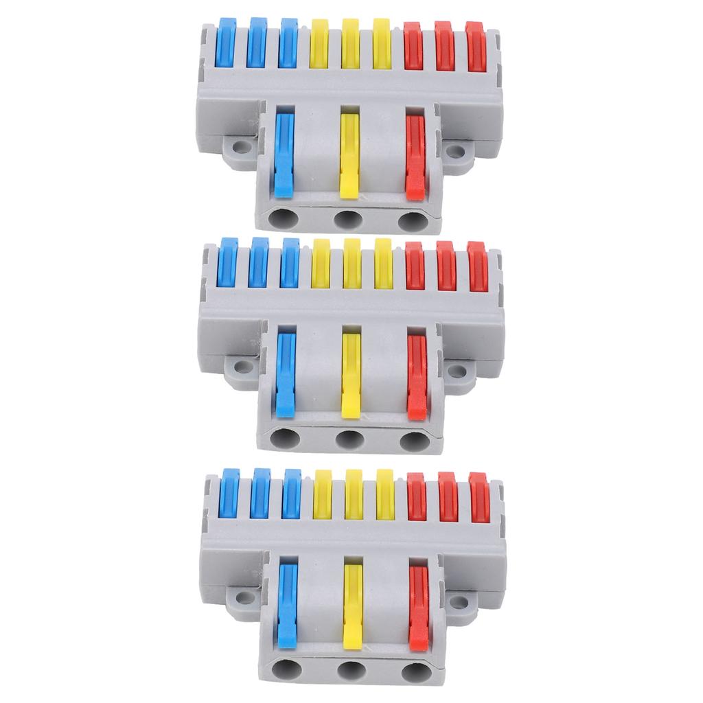 5 шт. разъем-разветвитель проводов с гайкой-рычагом, тип 9 в 3, клеммная колодка для быстрого соединения SPL?93