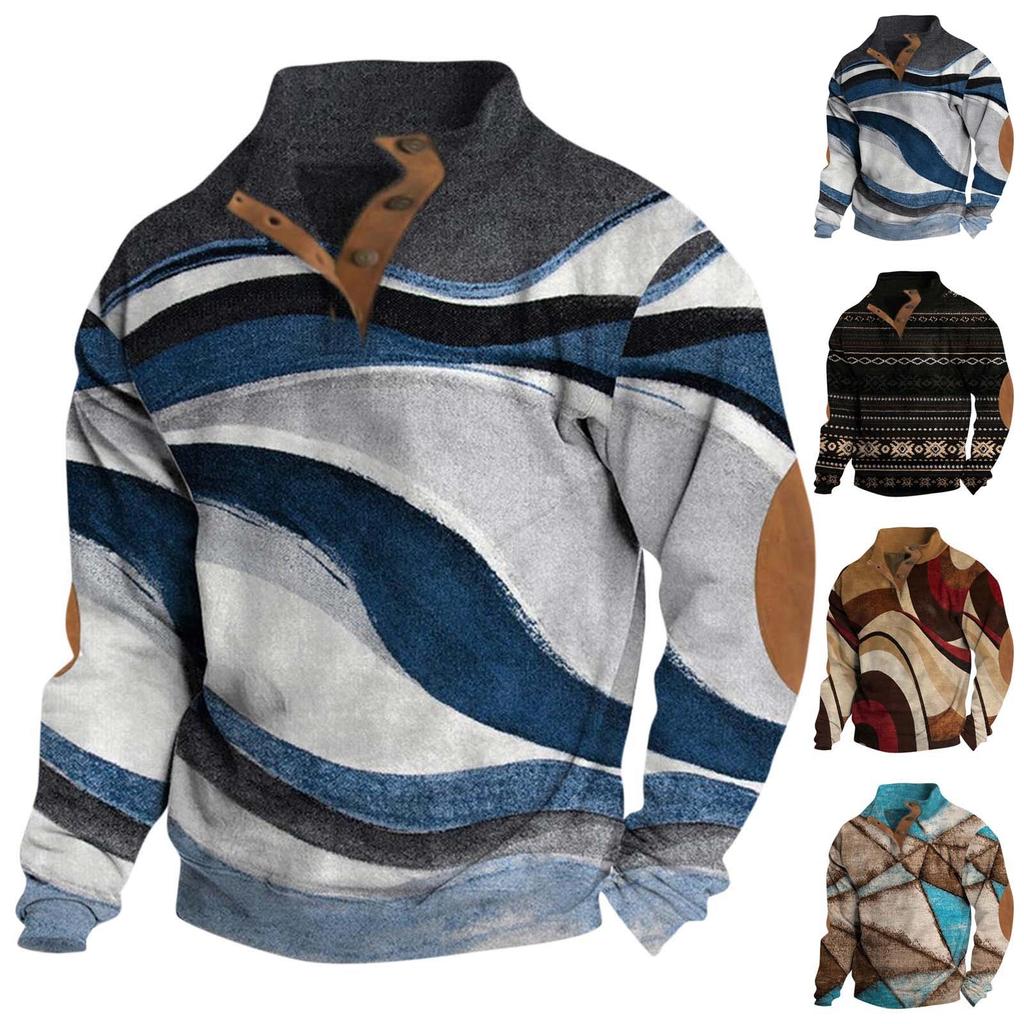 Spring And Autumn Men's Standing Collar Sweatshirt Is Outdoor Casual Sweaters Tops