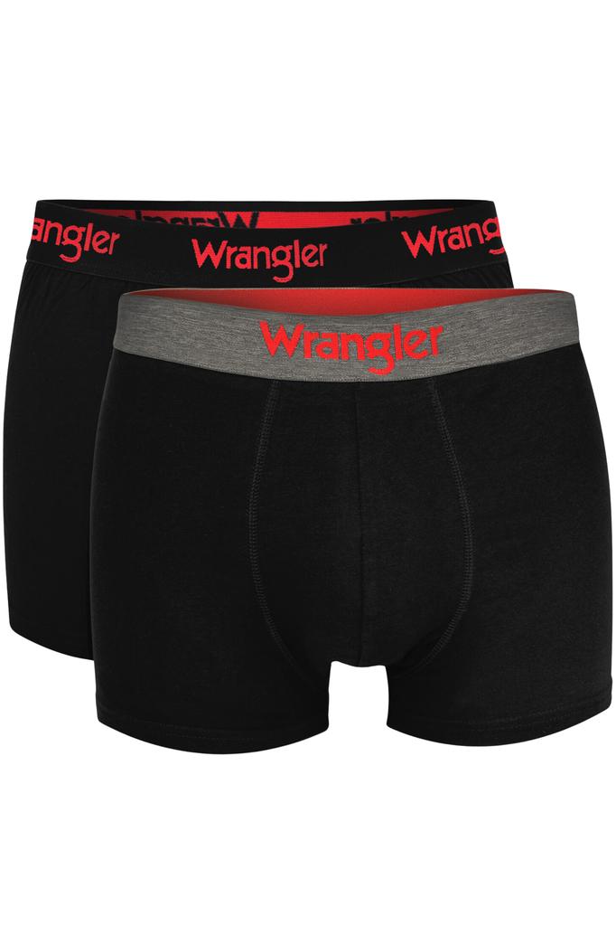 WRANGLER Men's Boxer Briefs Set 22055 Black Gray Cotton 4 Pack