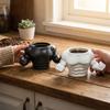 400ML Capacity Muscle Man Mug Funny Quirky Water Cup Practical Ceramic Coffee Cup  Dormitory