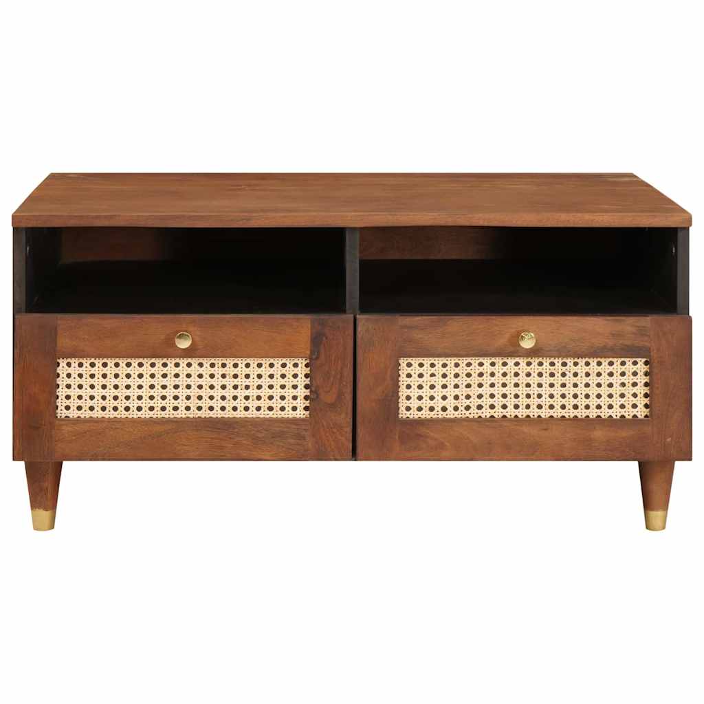 Coffee Table with Drawers 80 x 54 x 40 cm Solid Mango Wood