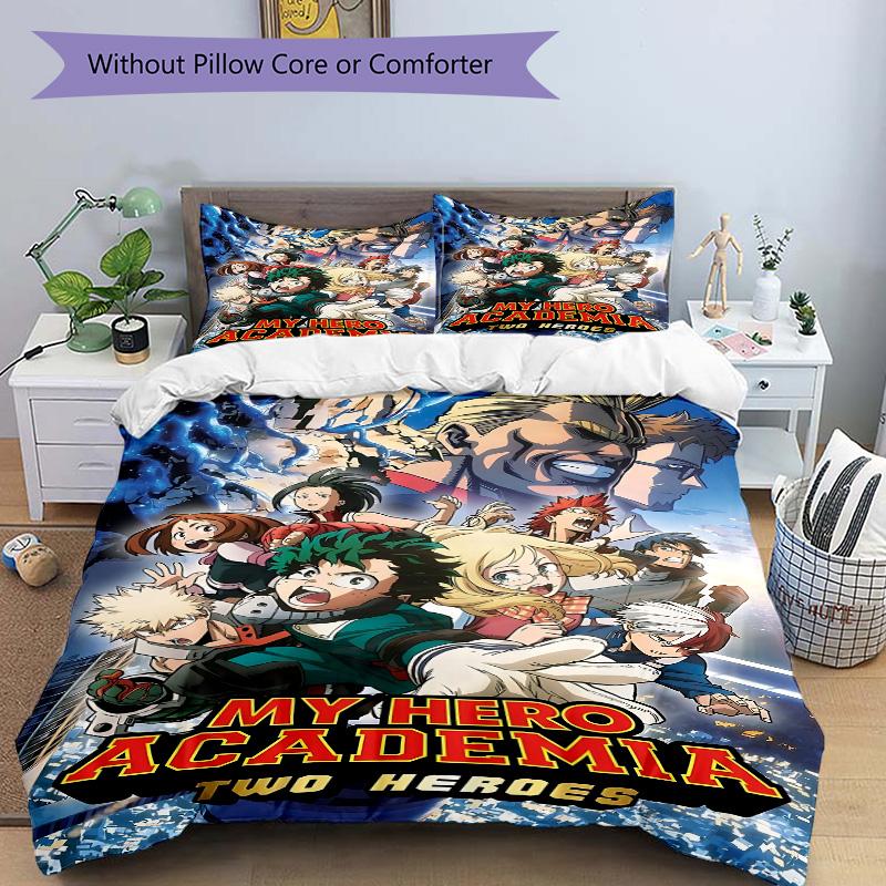 Two Heroes Hero Academia Print 3Pcs Bedding Setduvet Cover With 2 Bedropillowcase Home Birthday Gift