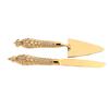 Zinc Alloy Cake Knife and Server Set Gold Gold Cake Serving Set  For Birthday