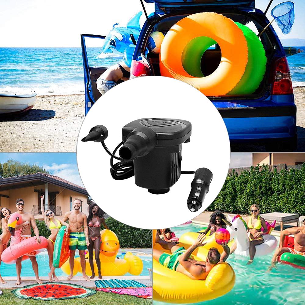 DC 12V Portable Electric Air Pump Air Mattress Boat Car Auto Air Inflatable Pump For Car Camping