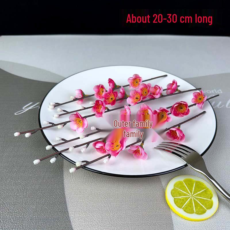 Sashimi Decoration Set: Bamboo Leaves, Edible Flowers & Plants for Salmon and Seafood Dishes