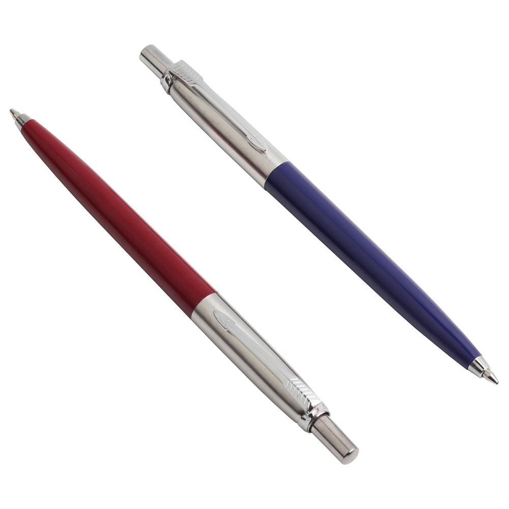 5Pcs/Kit Metal Ballpoint Pen Promotional Pens G2 Refill Blue Ink Automatic Ballpoint Pens Set for School Stationery Office Pen