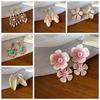 Exquisite Oil Drop Flower Ear Studs Baroque Korean Style Earrings Enamel Flower Earrings  Girls