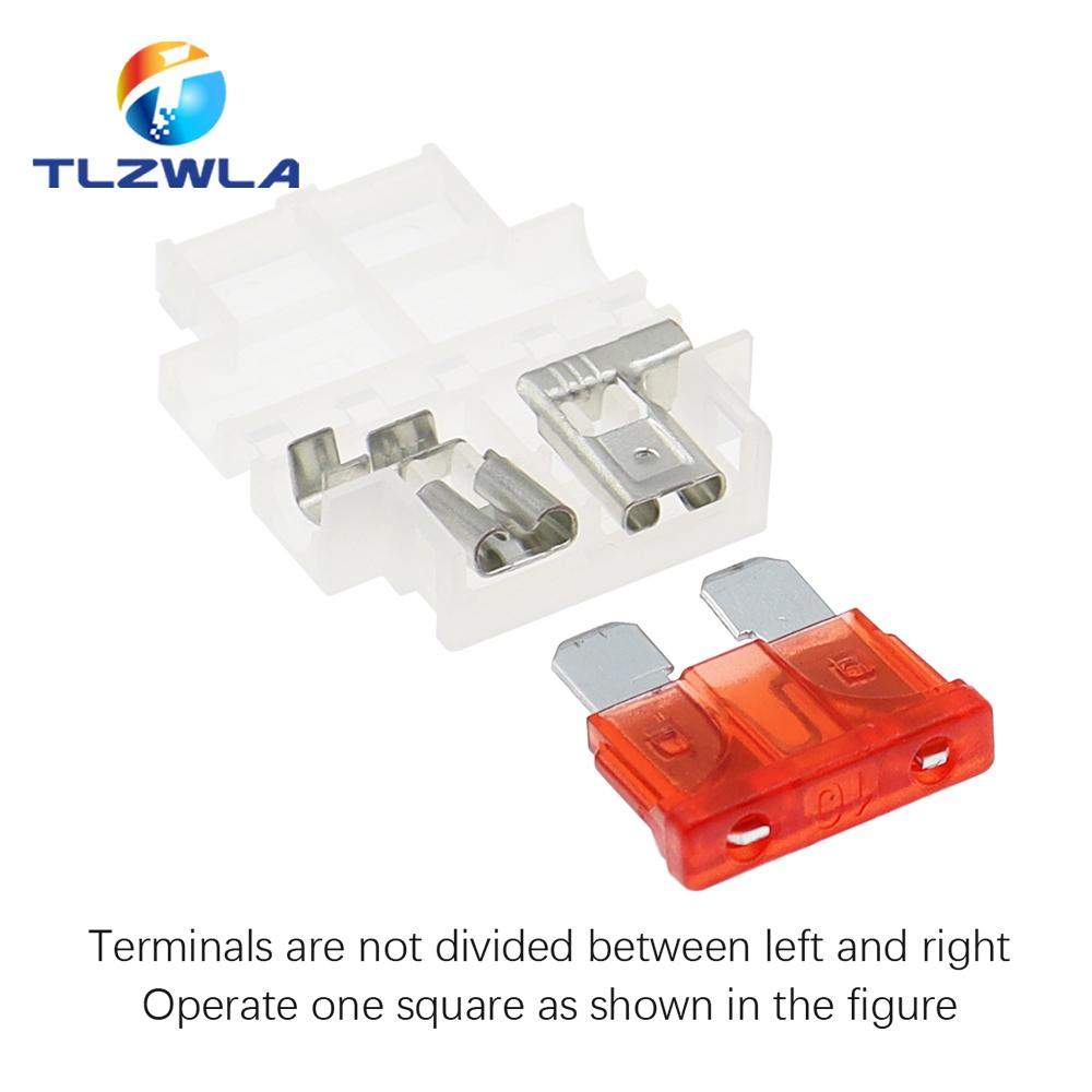 5PCS Auto Standard Middle Fuse Holder + Car Boat Truck ATC ATO Blade Fuse 1A 2A 3A 4A 5A 7.5A 10A 15A 20A 25A 30A 35A 40A Fuse Holders1