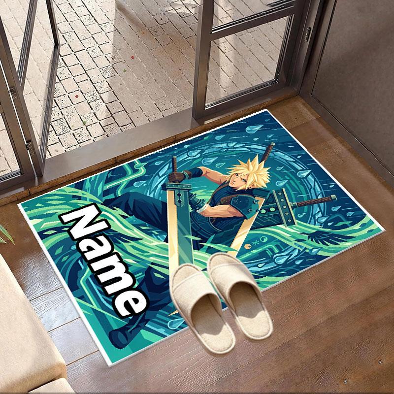 Custom Name Personalized Final Fantasy Print Carpet, Versatile Home Decor Rug, for Playroom, Apartment, Balcony, Entryway, Hallway Gift