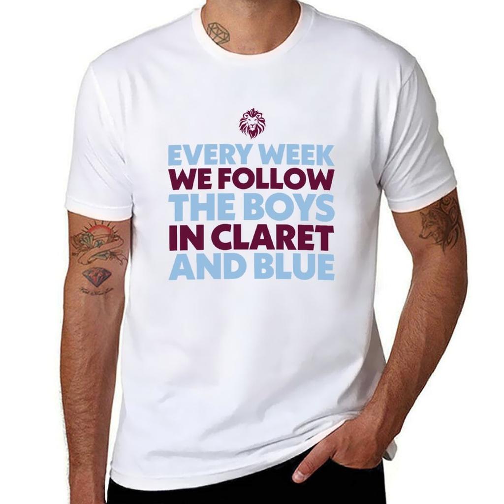 Claret And Blue Tshirt Soft Durable Cotton Tshirt