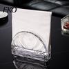 High-end Paper Towel Stand Tissue Holder, Crystal Glass Modern Style, Durable Scratch-Resistant Napkin Holder for Restaurant Organizer,