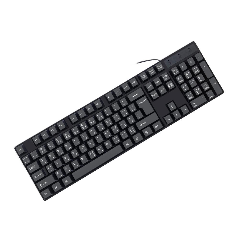Xiaomi Arabic K1800 Wired Office Keyboard Silent for Business Use with Standard US Layout Non Backlit