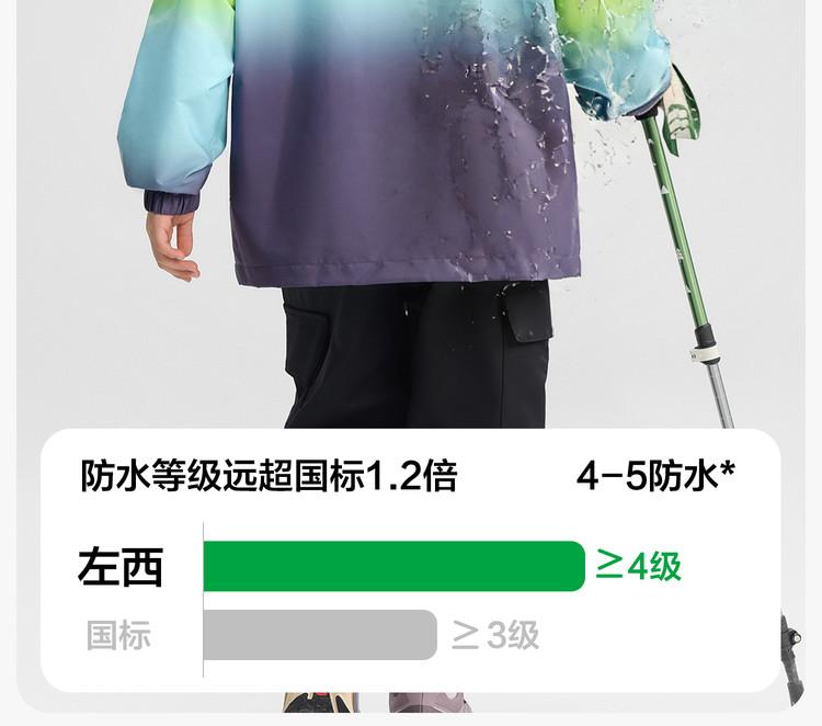 Left West Children's Clothing Boys' Charge Coat Children's 3-in-1 Outdoor Clothing 2026 Spring New Product Gradient Outdoor Top