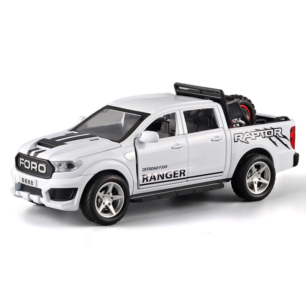 1/32 Ford Raptor F350 Внедорожный пикап Сплав Литая модель автомобиля Звук и свет Инерционный Детская игрушечная машинка Подарки на день рождения