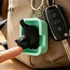 Backpack Decorative Charms 3D Printed Clicky Cat Keychain, Interactive Pooping Litter Box Fidget Toy, Mini Miniature Figurines Pendant with Metal Ring