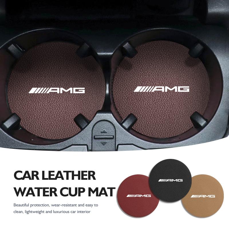 BLZ3 Car Coaster Water Cup Bottle Holder Anti-slip Pad Mat Interior For Mercedes Benz AMG W202 W212 W213 W220 W221 W222 C180 C200