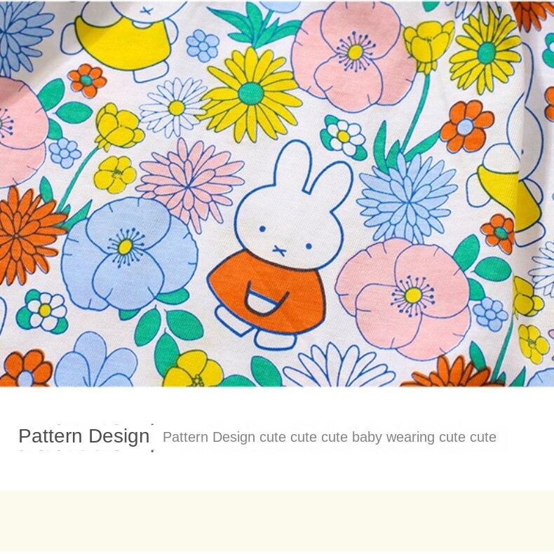 Платье для девочек, новая летняя детская одежда, платье для девочек с отворотами и мультяшным принтом