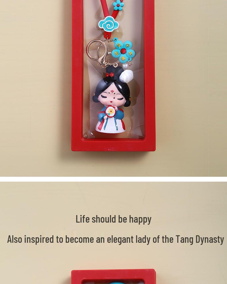 Tang Dynasty Xi'an Cultural Keychain Pendant - Shaanxi Souvenir Gift for Friends & Family