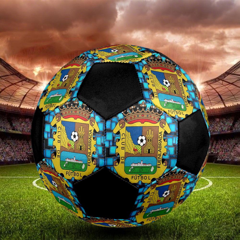1PC Fuenlabrada size 5 soccer ball PrahaIndoor Soccer Ball Colorful All Ages Machine Stitched PVC Competition Ready Durable High-Bounce