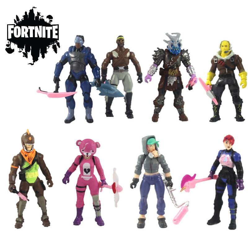 Fortnite 8 шт. Фигурка Кукла Вооруженные Детский Подарок Украшения для Торта на День Рождения Рождество