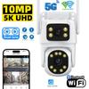 5G WIFI Wireless Security Camera 5G/2.4G WiFi 4MP Dual Lens Camera,2K HD PTZ Dome Cameras with Color Night Version, Motion Detection