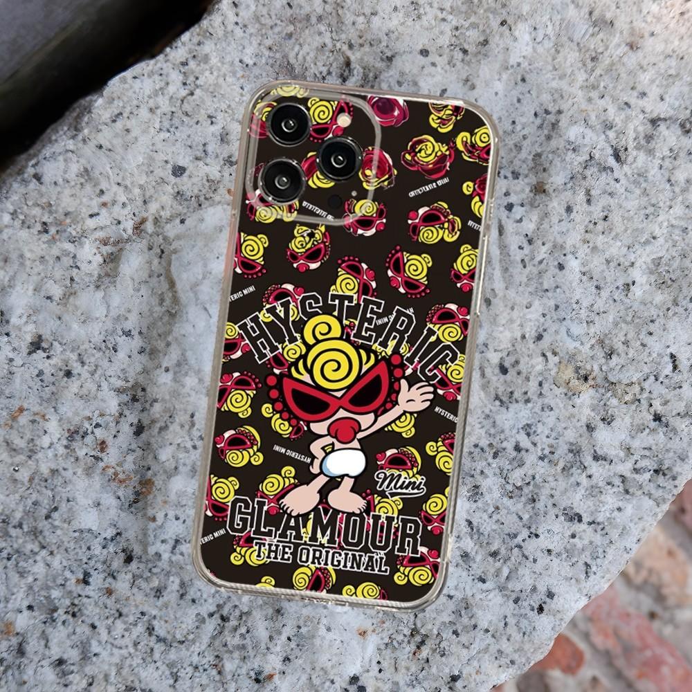 Hysteric Mini Phone Case For Iphone 15 14 13 12 Pro Mini 11 Max Xr X Xs 8 Plus Transparent Silicone