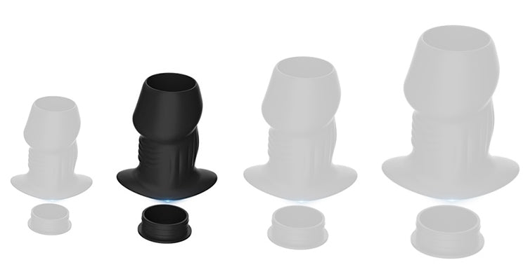 Plug Tunnel avec Bouchon Euhlo M 6.5 x 4.5 cm Noir - FUKR - Plugs Tunnels