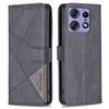 BINFEN COLOR For Motorola Edge 50 Pro 5G Phone Cases Wallet Stand Geometry Imprinted Leather Cover