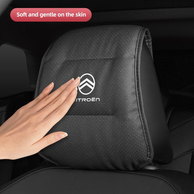 YILOQ1 1Pcs Car Seat Headrest Protector Auto Pillow Cover For Citroen C6 C4 C3 C2 C1 2CV VTS DS3 DS4 DS5 RD3 Cross Berlingo Xsara Grand
