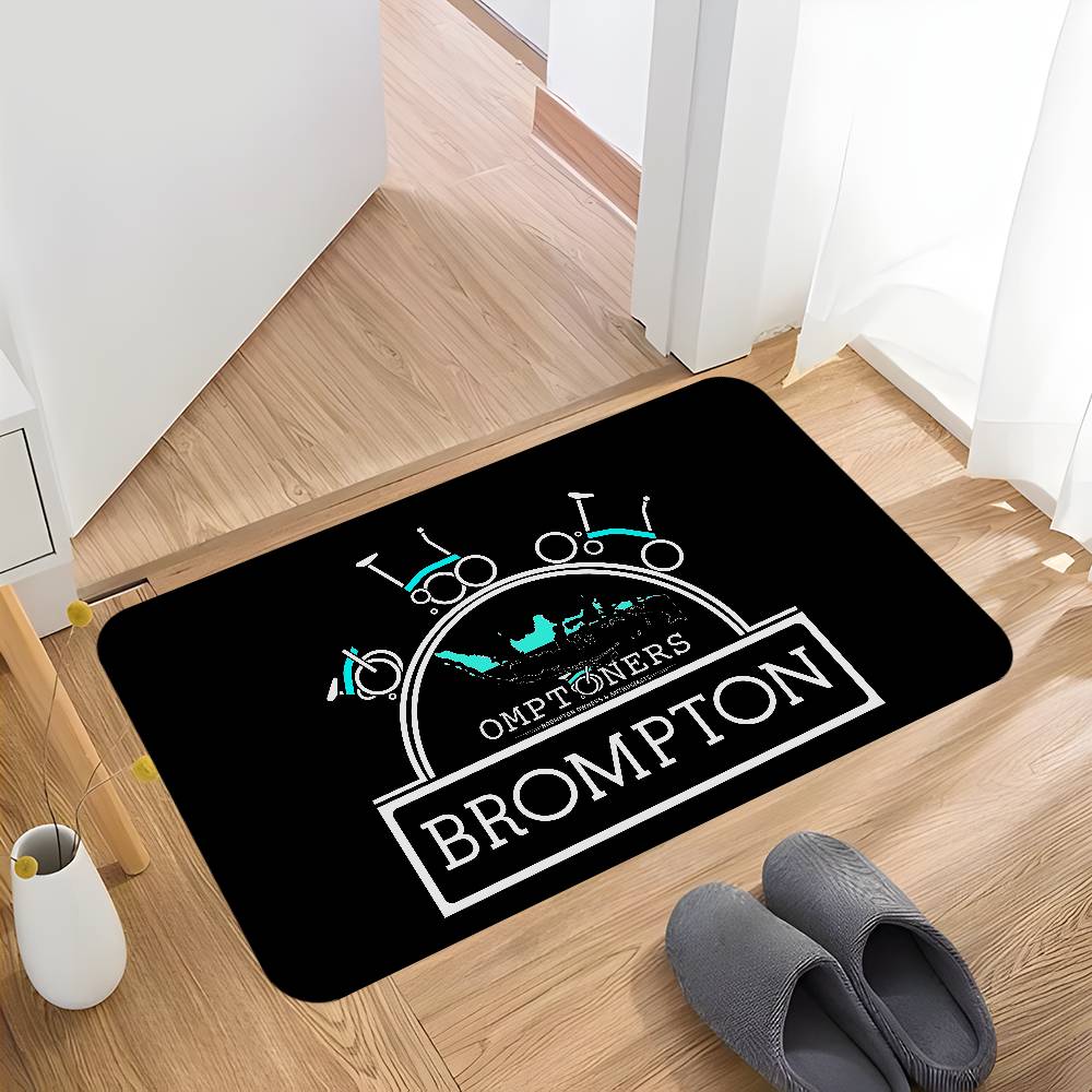 B-Brompton Bicycle Pattern Kitchen Mat Kids Room Bedroom Decoration Balcony Anti-Slip Doormat Living Room Alfombra
