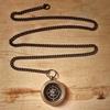 Pendant Compass Stylish Brass Necklace