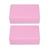 2шт розовый блок для йоги для йоги пилатеса медитации нескользящий внешний вид обеспечивает устойчивость нескользящий EVA