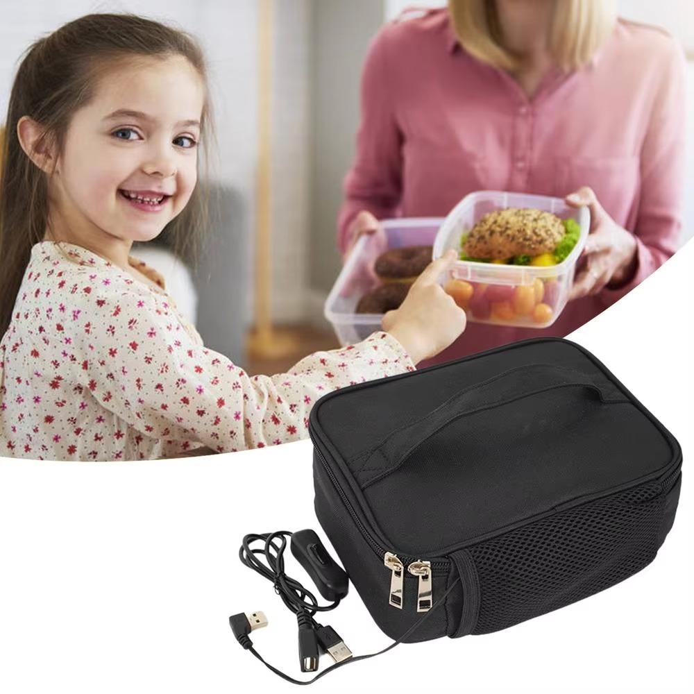 USB Charging Food Warmer Bag Aluminum Foil Lining Lunch Box Warmer Packet Outdoor