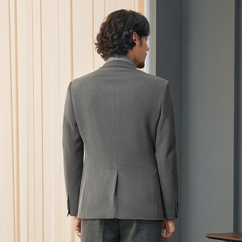 Men's Heathered Notch Lapel Business Suit Jacket