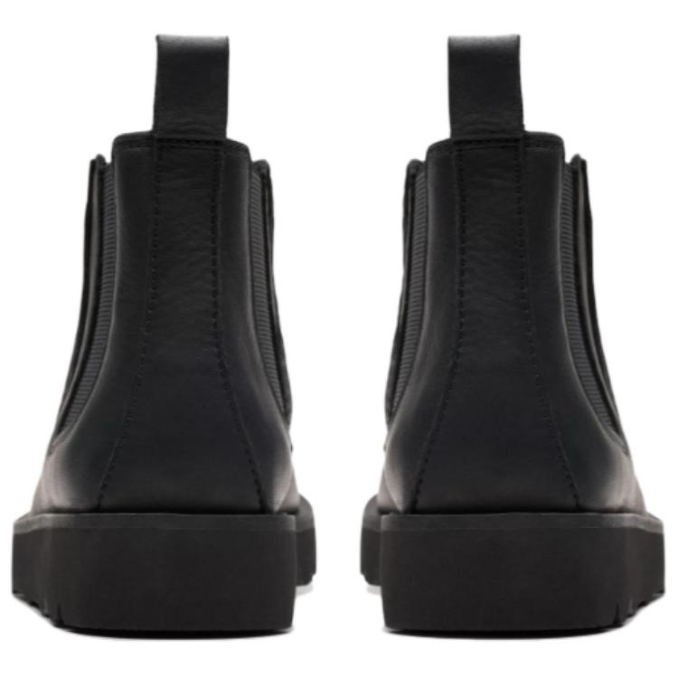 Clarks Кожаные Модные Универсальные Ретро Короткие Ботильоны Женские ботинки Черные 26178103