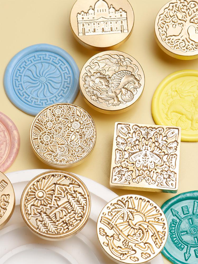 НаборCustom Frosted Copper Head Seal Set with Irregular Shape and Anime Pattern