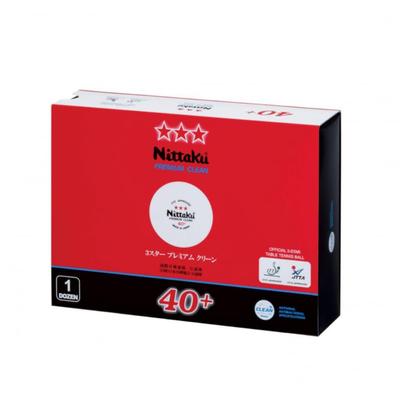Мяч для настольного тенниса Nittaku 3 Star Premium Clean 1 дюжина NB1701 белый 40 мм