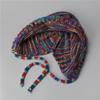 Hat Women's New Rainbow Knitted Hat Show Small Face Suitable for Square Face Lei Feng Hat Ear Protector Hat Baotou Hat