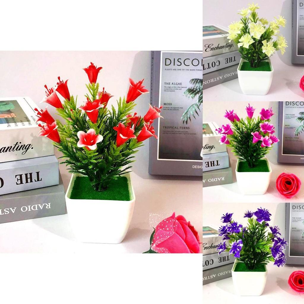 Миниатюрные искусственные цветы в горшках с лилиями, розами и шишками для домашнего декора и в качестве идей для подарка