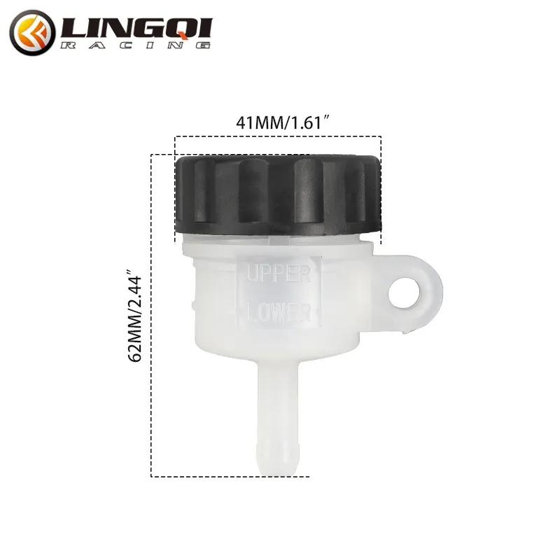 LINGQI RACING Главный тормозной цилиндр ножного тормоза Масляный бачок Емкость для тормозной жидкости Для питбайка Скутера Универсальные аксессуары для мотоцикла