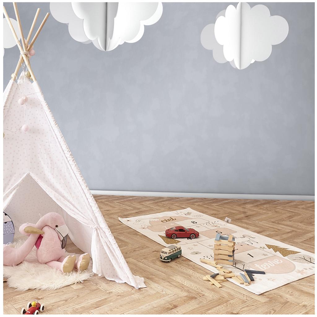 Les Trésors De Lily [A1252] - Ковер хлопковый 'Marelle' розово-серый белый - 140x70 см