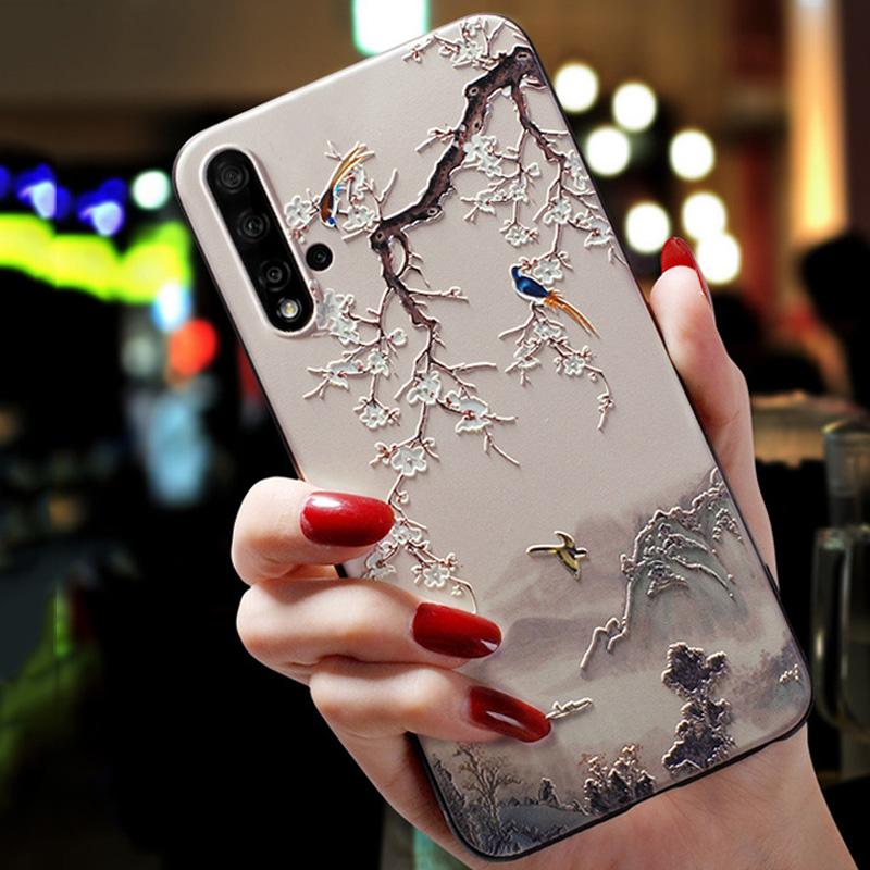 Чехол для ALCATEL 1S 2020 3D Рельефный Цветок Тиснение Чехол для Телефона Для Alcatel 1S 1B 1A 2020 Задняя Крышка для Alcatel 3X 1V 3L 3V 2019
