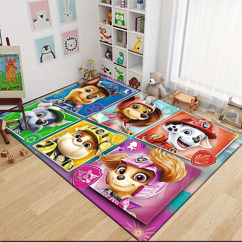1Pc Paw Patrol Heroes Carpet Rug Soft Washable Antislip Home Living Room Sofa Mats Personalized Christmas Rug
