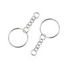 Jewelry DIY Blank Split Metal Keyfob Key Ring Keychain Pendant Holder