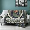 Custom Name,Kakashi Hatake Printed Flannel Blanket, soft throw for bedroom sofa, washable, Christmas present, great gift.