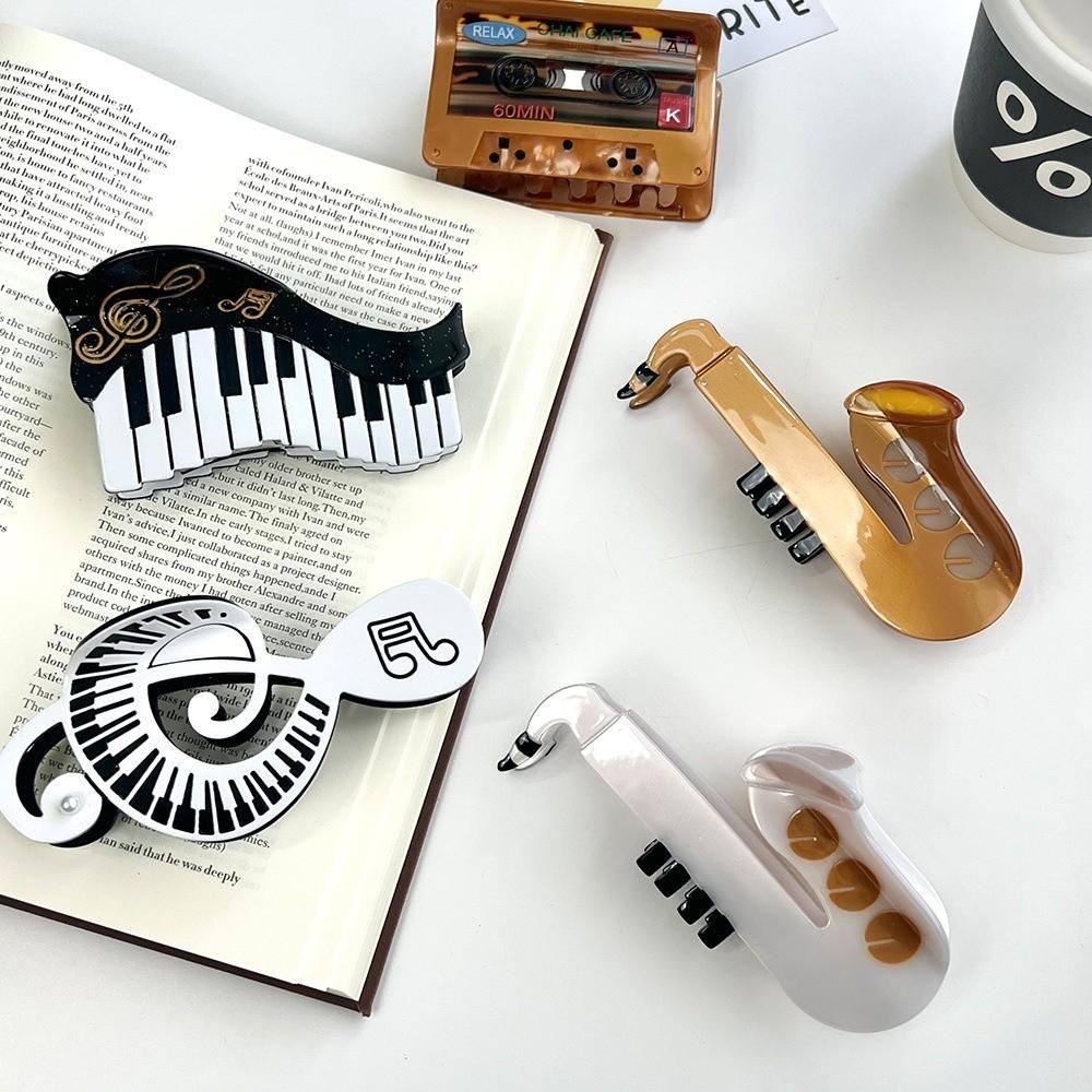 Musical Instrument Hair Clips Acetic Acid Acetate Hair Grab Clips New Large Claw Clip Headdress